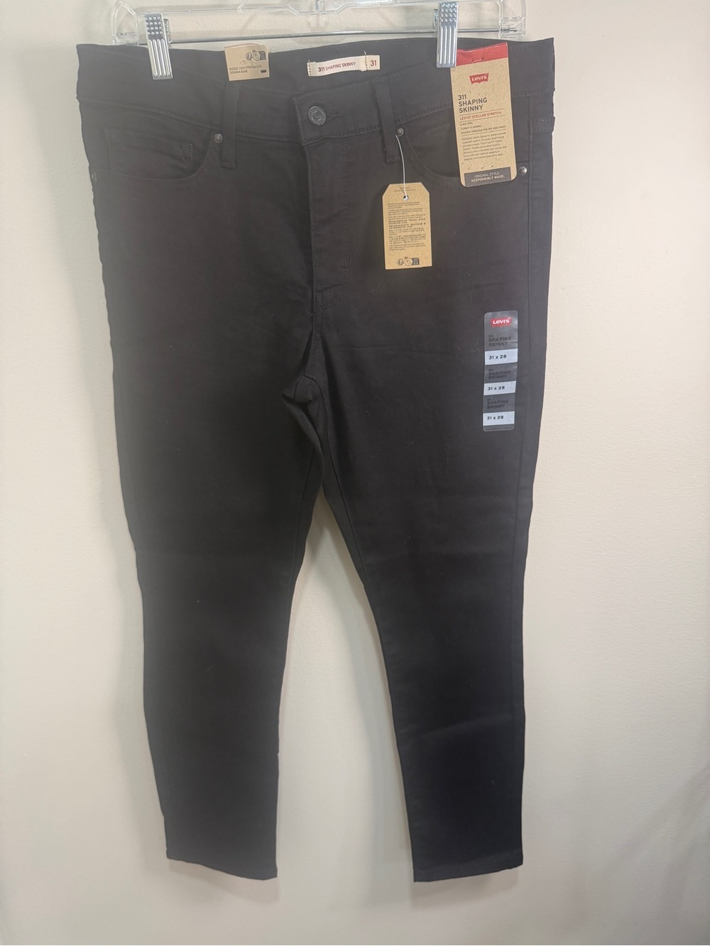 Levi's 311 Shaping Skinny Men's Black Jeans - Jet Black Stretch NWT